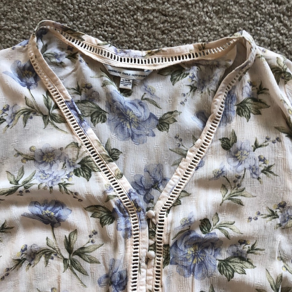 American Eagle Patterned Tie Top - image 5